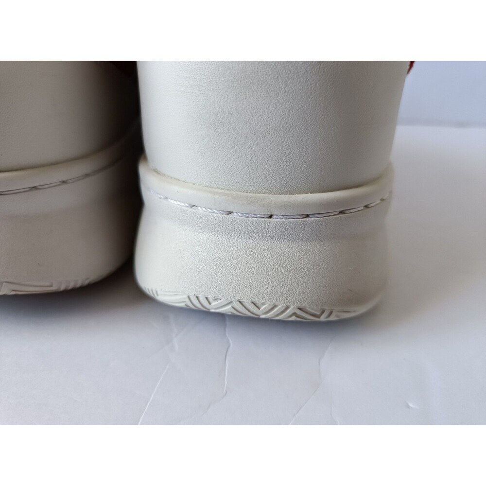 Lacoste L005 222 1 Sneakers Mens Size 10.5 White Red Crocodile Logo Shoes - Picture 9 of 11